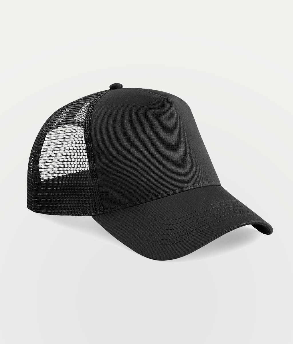 Embroidered Double Mesh Truckers Cap with Piping