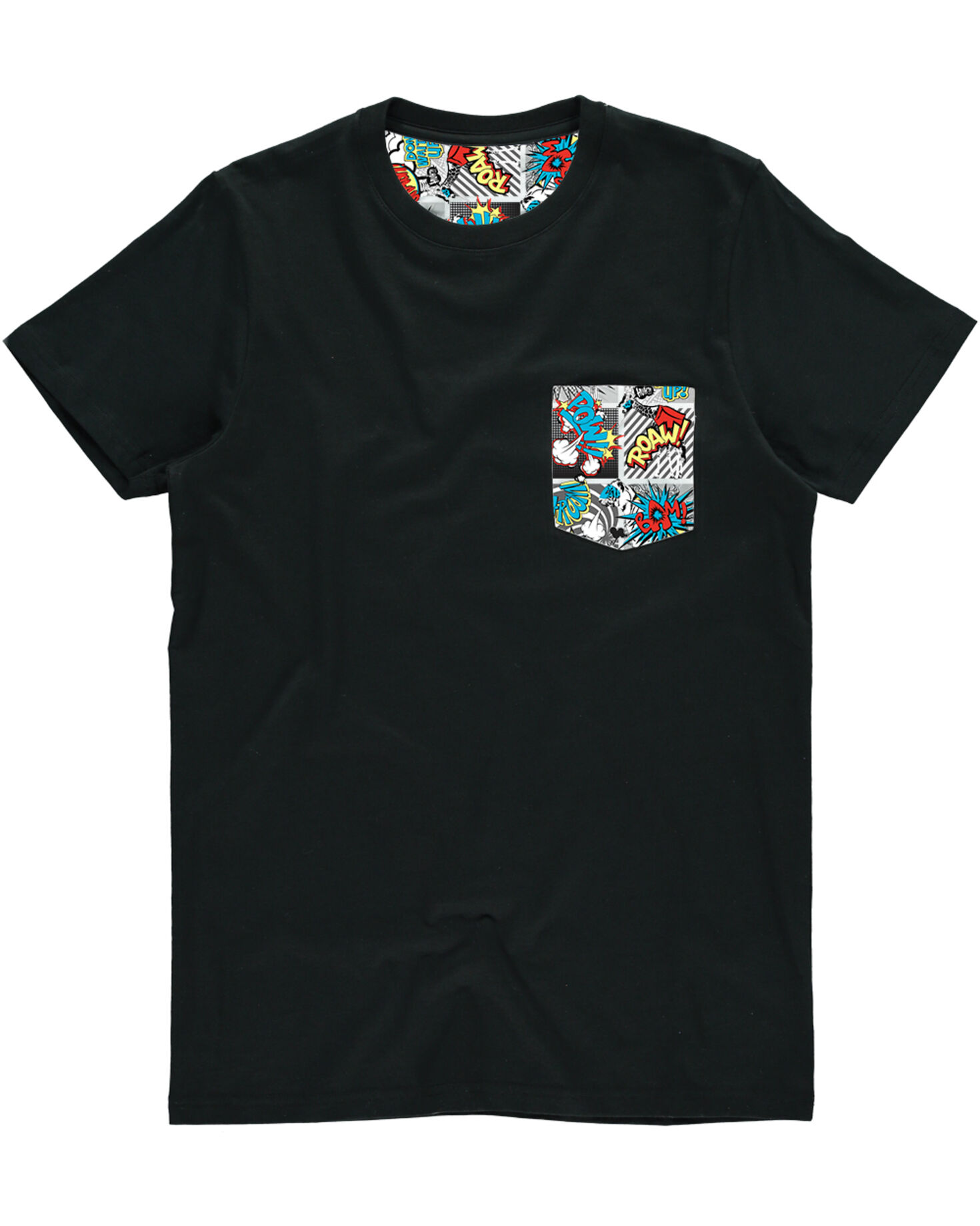 Download Unisex Subli Pocket Tee Colour: Black / White Pocket;